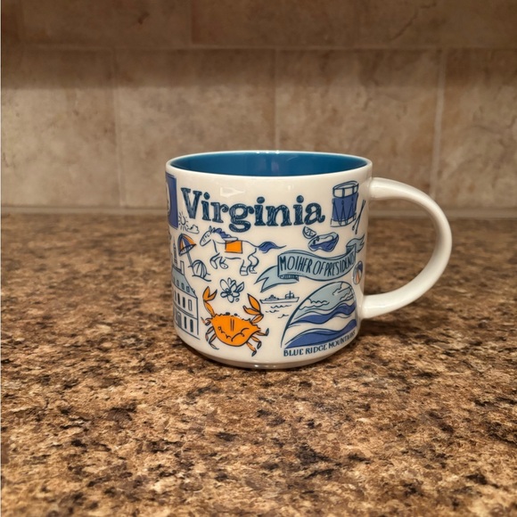 Starbucks Virginia Mug - Blue and White - Picture 1 of 1